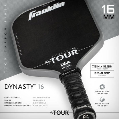 FS Tour Pickleball Paddle Series - Dynasty 16mm - Gray