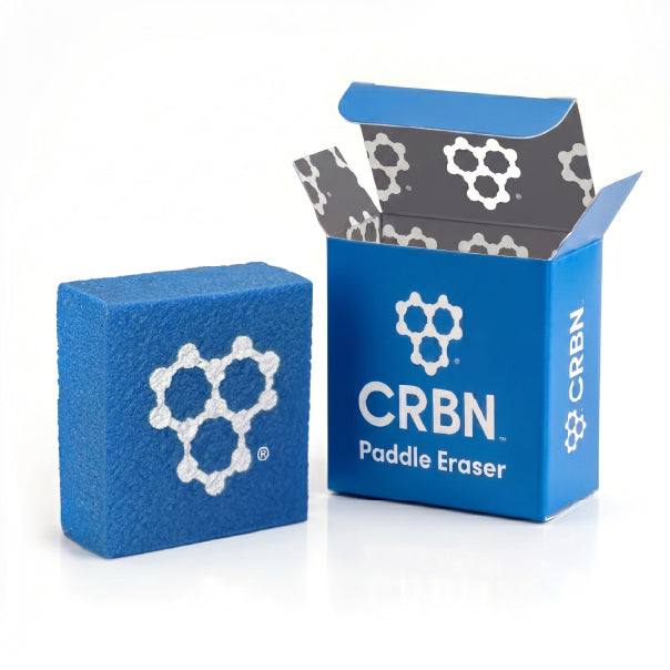 CRBN Pickleball Paddle Eraser, blue with packaging