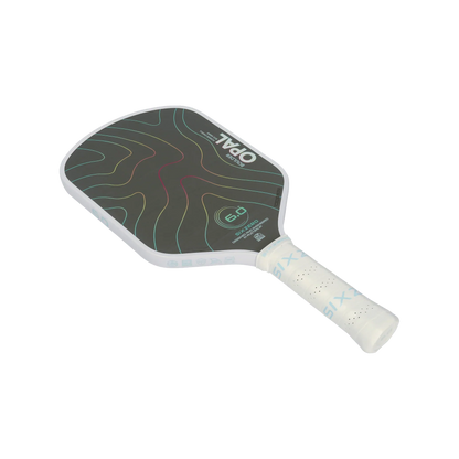Six Zero Boulder Opal 14mm Pickleball Paddle (White), handle detail