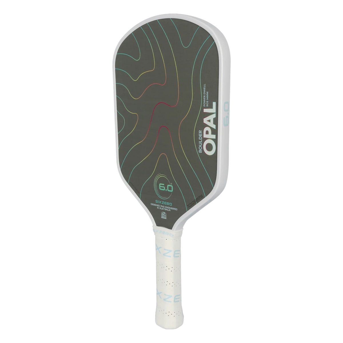 Six Zero Boulder Opal 14mm Pickleball Paddle (White), photo 10