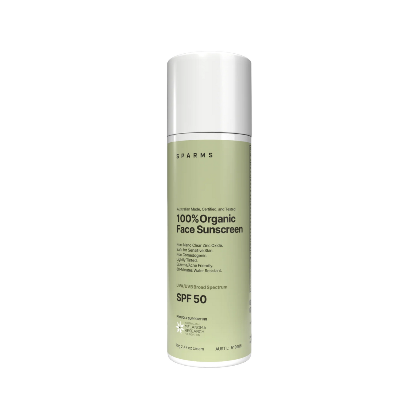 100% Organic Face Sunscreen