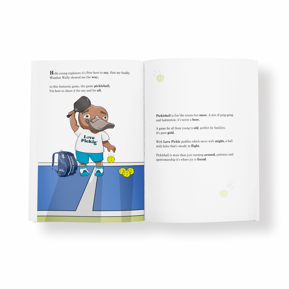 Love Pickle Children's Book - What is Pickleball? Pickleball Rules, Shots & Lingo